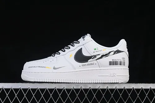 All categories Nk Air Force 1 Air Force series Nk Air Force 1 Low Air Force low-top Nike Air Force 1 '07 Low White and black barcode Air Force 1 low-top casual sneakers JP8028-072